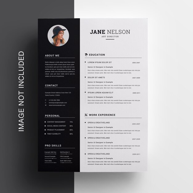 Creative clean resume design template Premium Psd