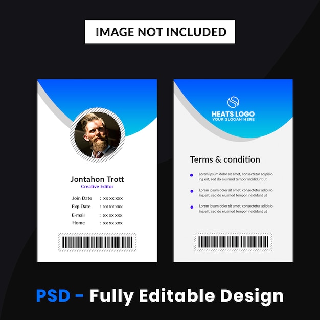 Premium PSD | Creative company id card template