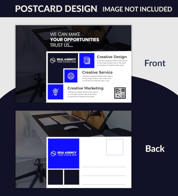 Premium Psd Creative Company Postcard Design Psd Template