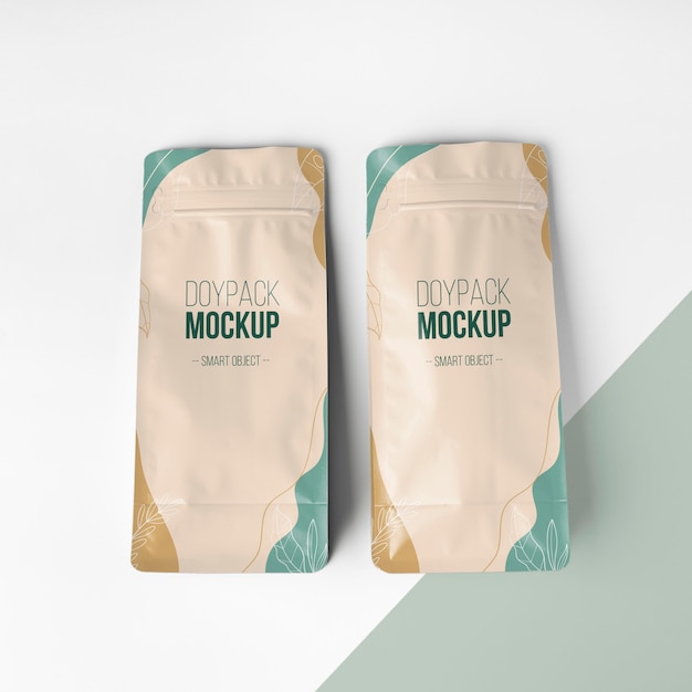 Free PSD | Creative composition of doypack mock-up