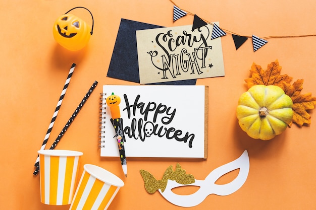 Download Free Psd Creative Halloween Mockup PSD Mockup Templates