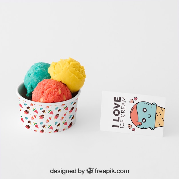 Download Creative Ice Cream Mockup Free Psd