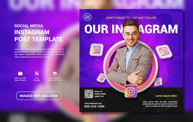 Premium PSD | Creative instagram promotion post template