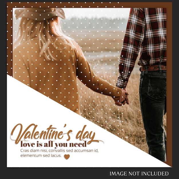 Download Premium PSD | Creative modern romantic valentine day instagram post template and photo mockup