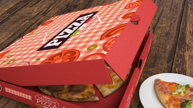 Download Creative pizza box mockup | Free PSD File