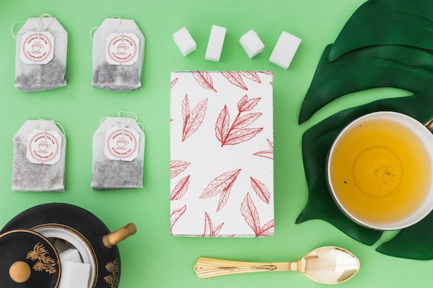 Download Free PSD | Creative tea mockup