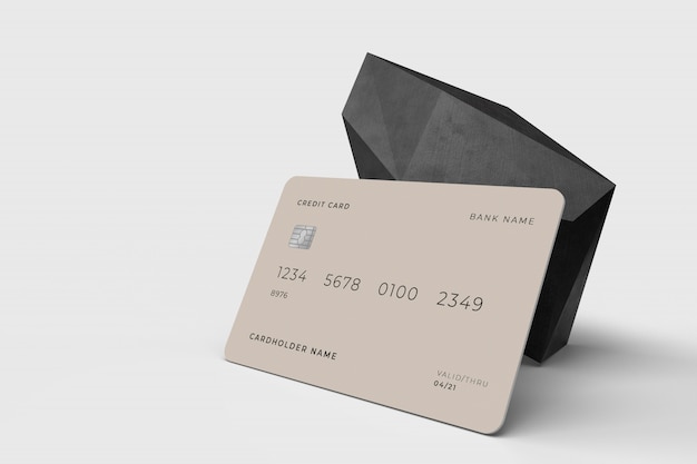 Download Credit card 3d design concept mockup template | Premium ... PSD Mockup Templates