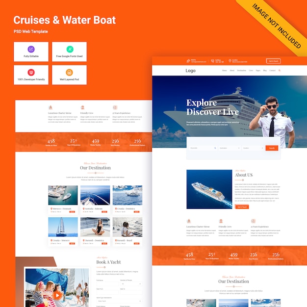 cruise booking website template