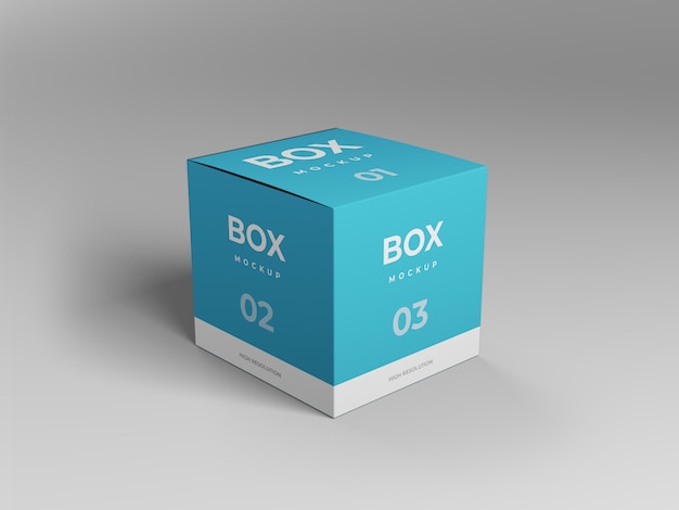 Download Premium PSD | Cube box mockup