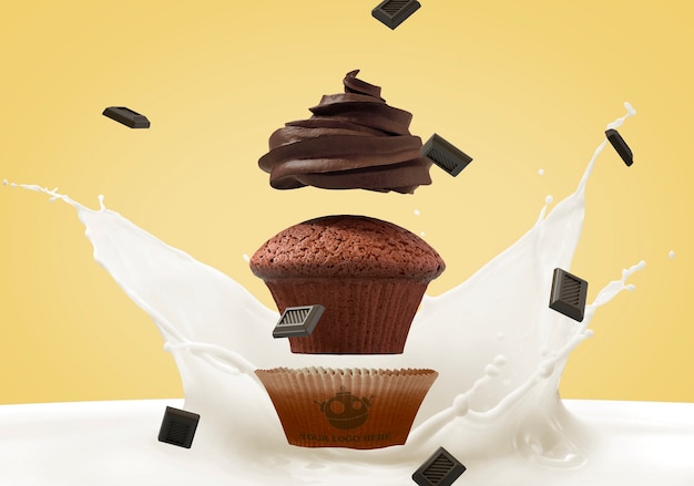 Download Cupcake branding mockup | Free PSD File