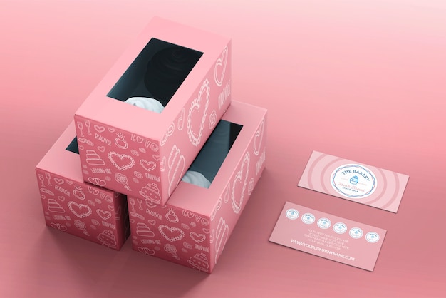 Download Cupcake packaging and branding mockup PSD file | Free Download