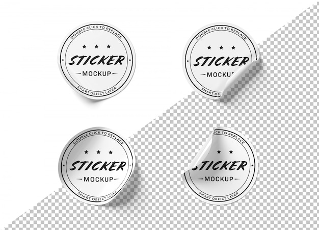 Download Premium PSD | Cut out circular sticker mockup
