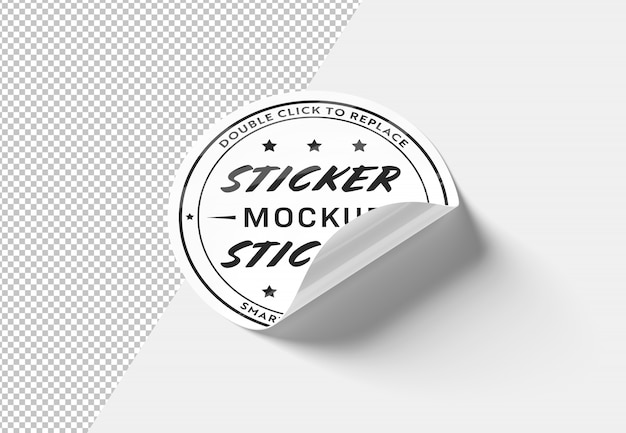 Cut out circular sticker mockup Premium Psd