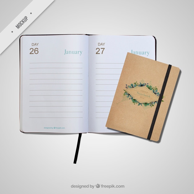 Download Cute appointment book mockups PSD file | Free Download