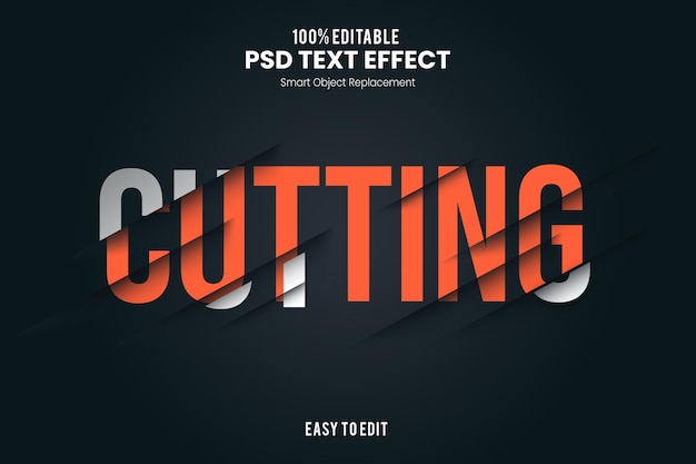  Cuttingtext effect Premium Psd