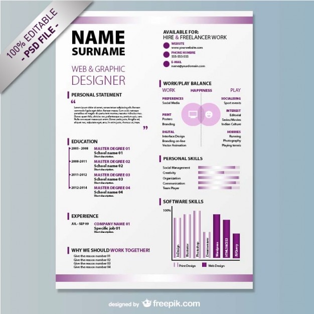 copy of cv format