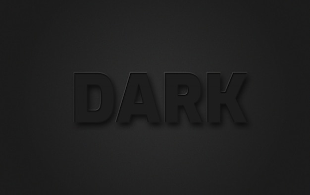 Premium PSD | Dark text style effect