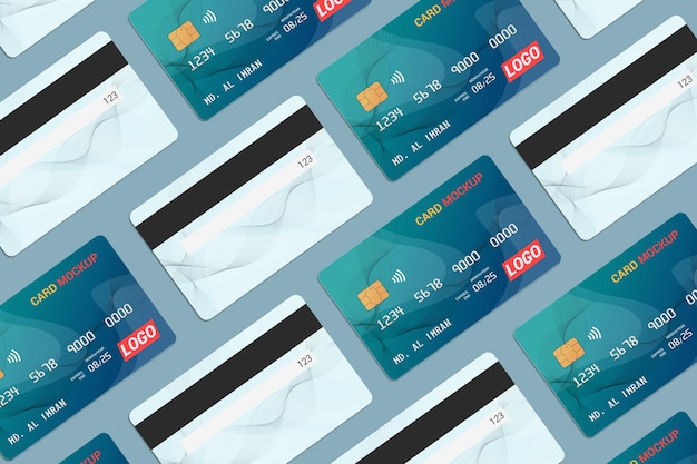 Premium PSD | Debit card smart card plastic card mockup