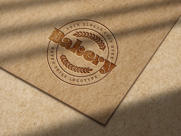 Download Free Debossed Logo Mockup On Kraft Paper Free Psd File Use our free logo maker to create a logo and build your brand. Put your logo on business cards, promotional products, or your website for brand visibility.