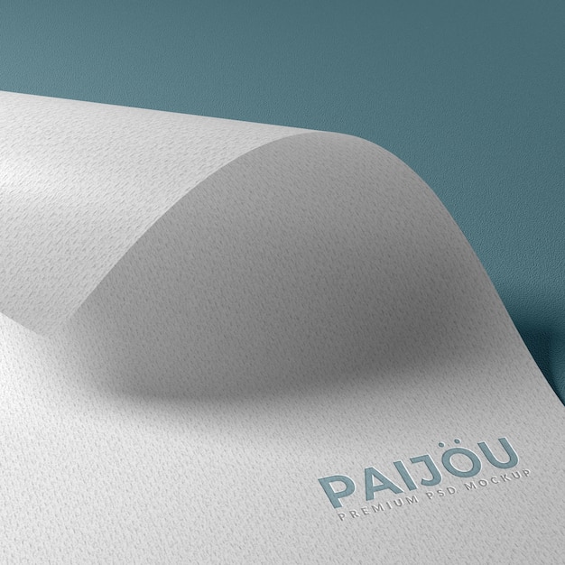 Download Premium PSD | Debossed logo mockup on textured paper