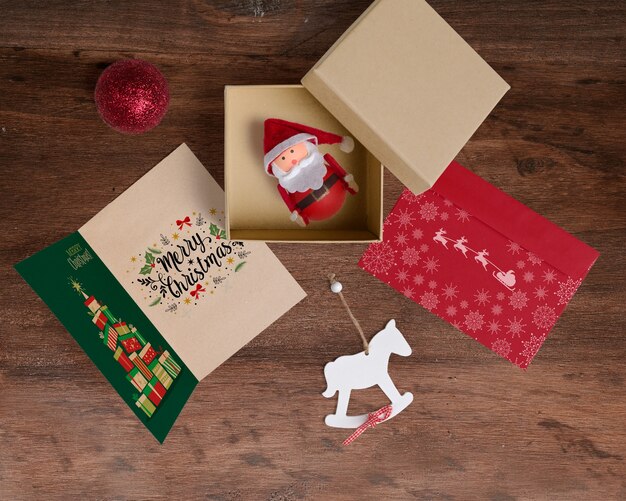 Download Decorative christmas card mockup | Free PSD File