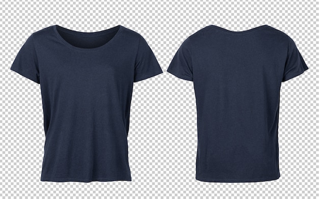 Download Premium PSD | Deep blue woman t-shirts front and back mockup