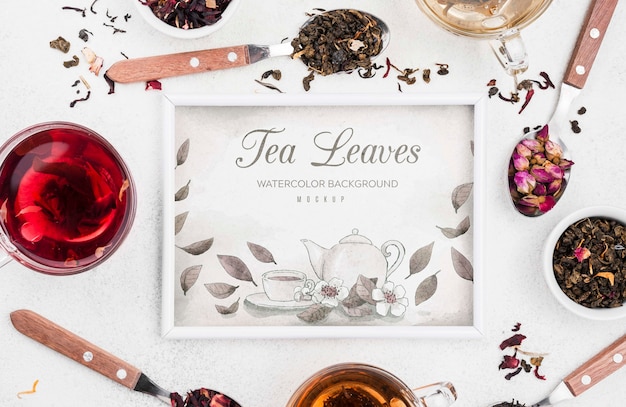 Download Free PSD | Delicious aromatic tea concept mock-up