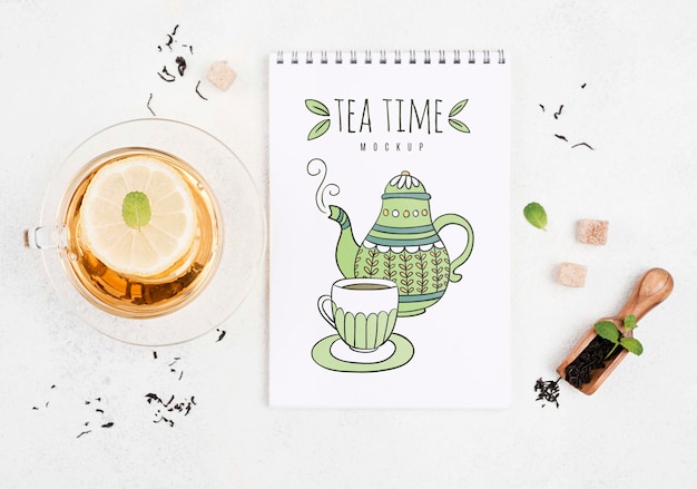 Download Delicious aromatic tea concept mock-up | Free PSD File