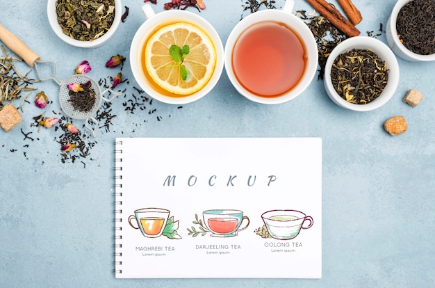 Download Delicious aromatic tea concept mock-up | Free PSD File