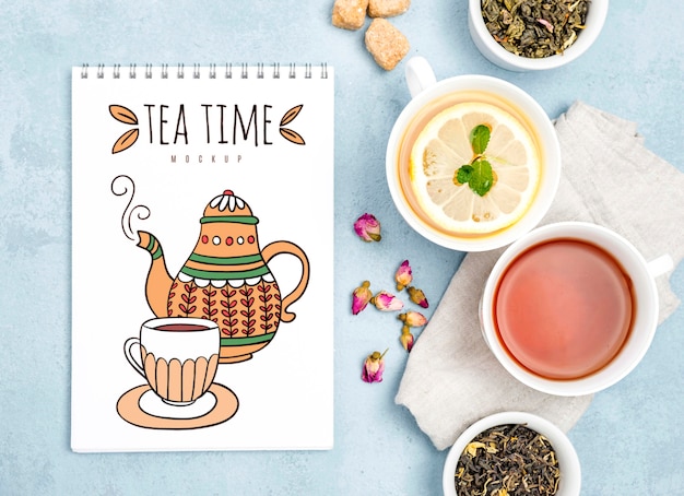 Download Free PSD | Delicious aromatic tea concept mock-up