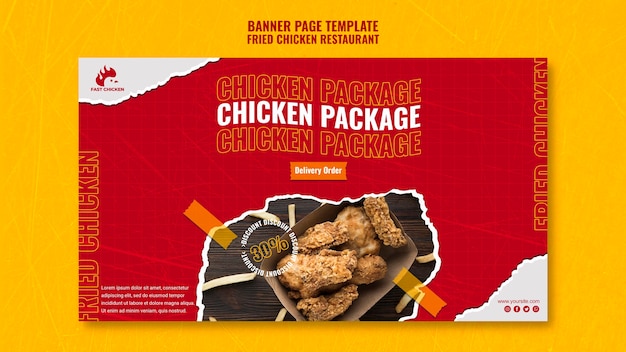 Download Fried Chicken Bucket Poster Template Free Psd