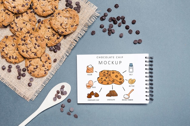 Download Free PSD | Delicious chocolate cookies mock-up