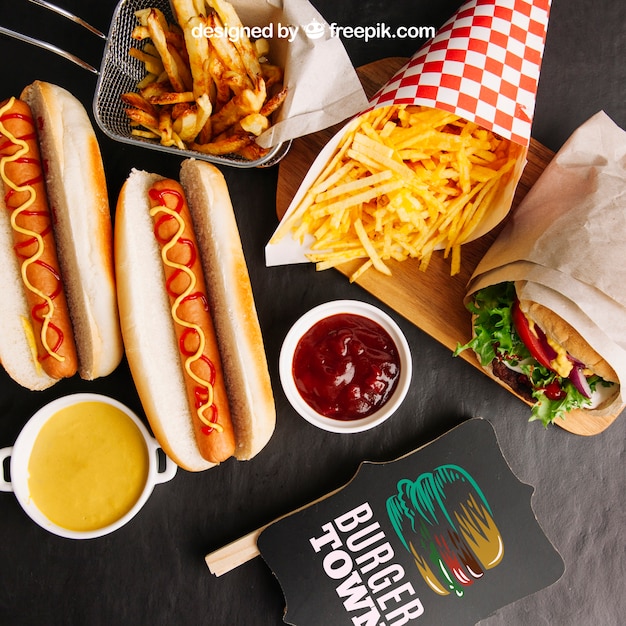 Download Delicious Fast Food Mockup Psd Template Free Download Psd Mockups PSD Mockup Templates