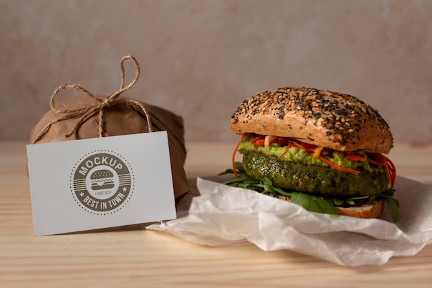 Download Free Psd Delicious Hamburger Concept Mock Up PSD Mockup Templates