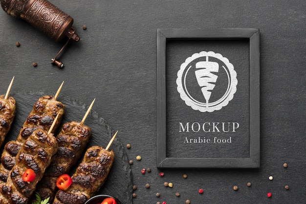 Download Free Psd Delicious Meat Skewers Mock Up And Spices