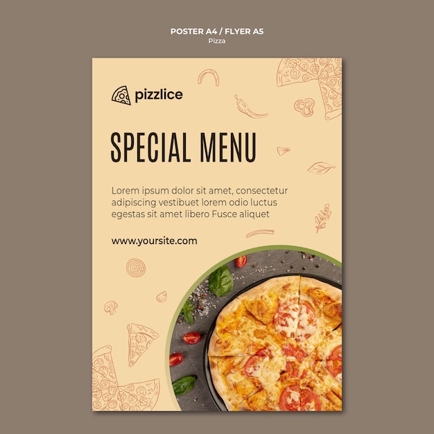 Free Psd Delicious Pizza Flyer Design