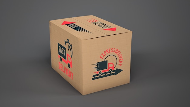 Download Delivery box mockup | Free PSD File
