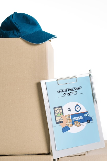 Download Delivery mockup with clipboard | Free PSD File