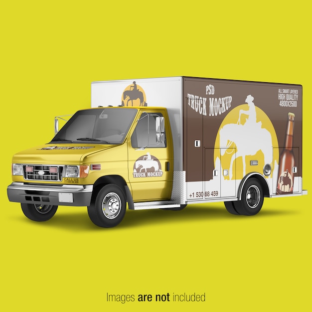 Download Delivery Truck Mockup Psd Template Yellowimages Mockups