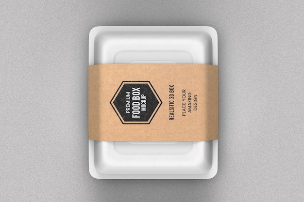 Download Premium PSD | Delivery white food box mockup