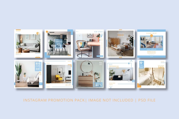 Premium PSD Design interior instagram post graphic template