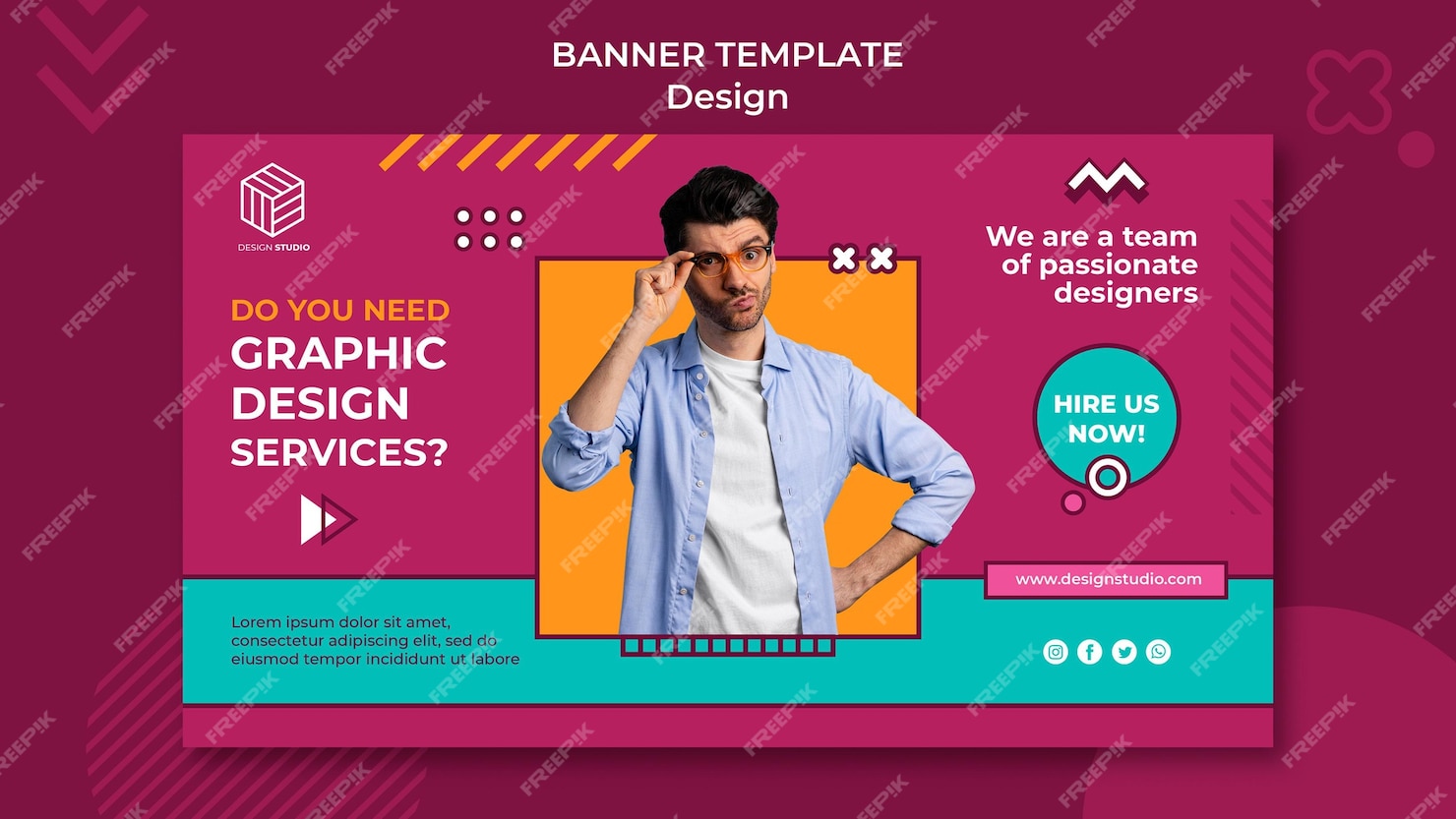 Free Psd Design Studio Banner Template