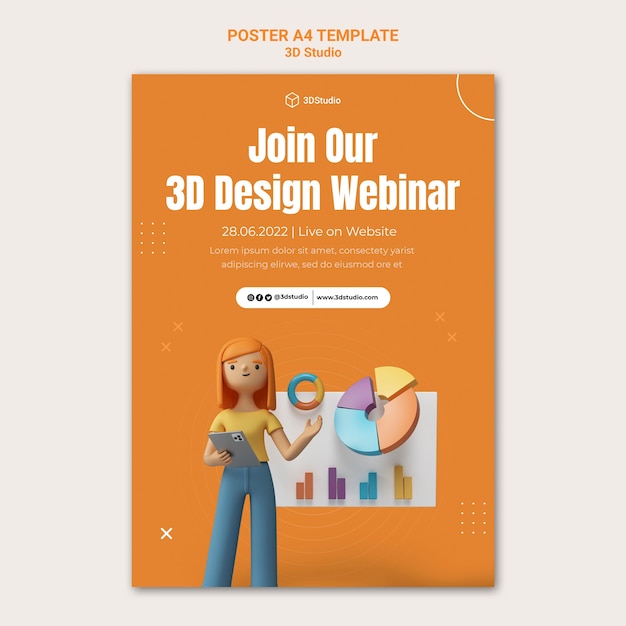 Free PSD | Design webinar poster template