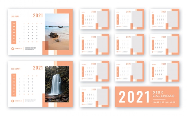 Desk calendar  2021 Premium Psd