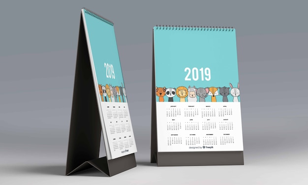 Download Premium PSD | Desk calendar mockup
