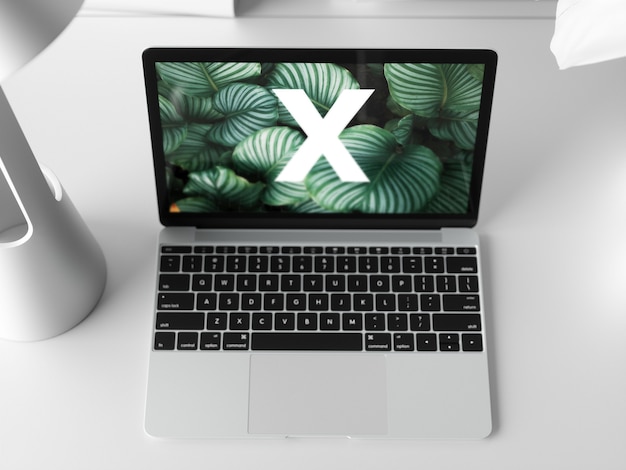 Desk office mockup Premium Psd