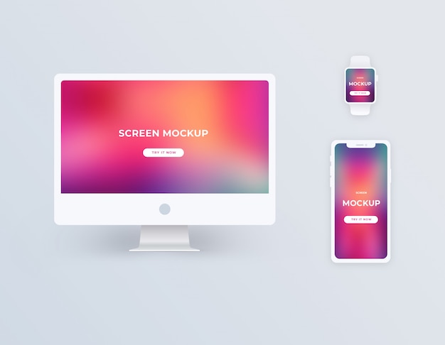 Download Devices screens mockup PSD file | Premium Download