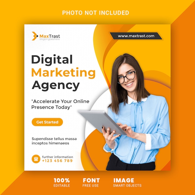 Digital marketing agency social media banner | Premium PSD ...
