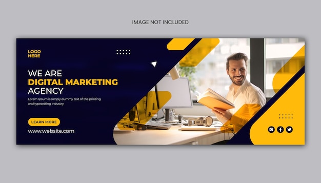  Digital marketing business agency facebook cover or web banner template