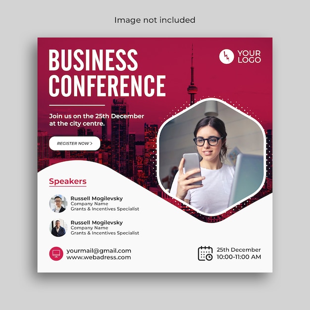 Premium PSD | Digital marketing business webinar conference banner or ...